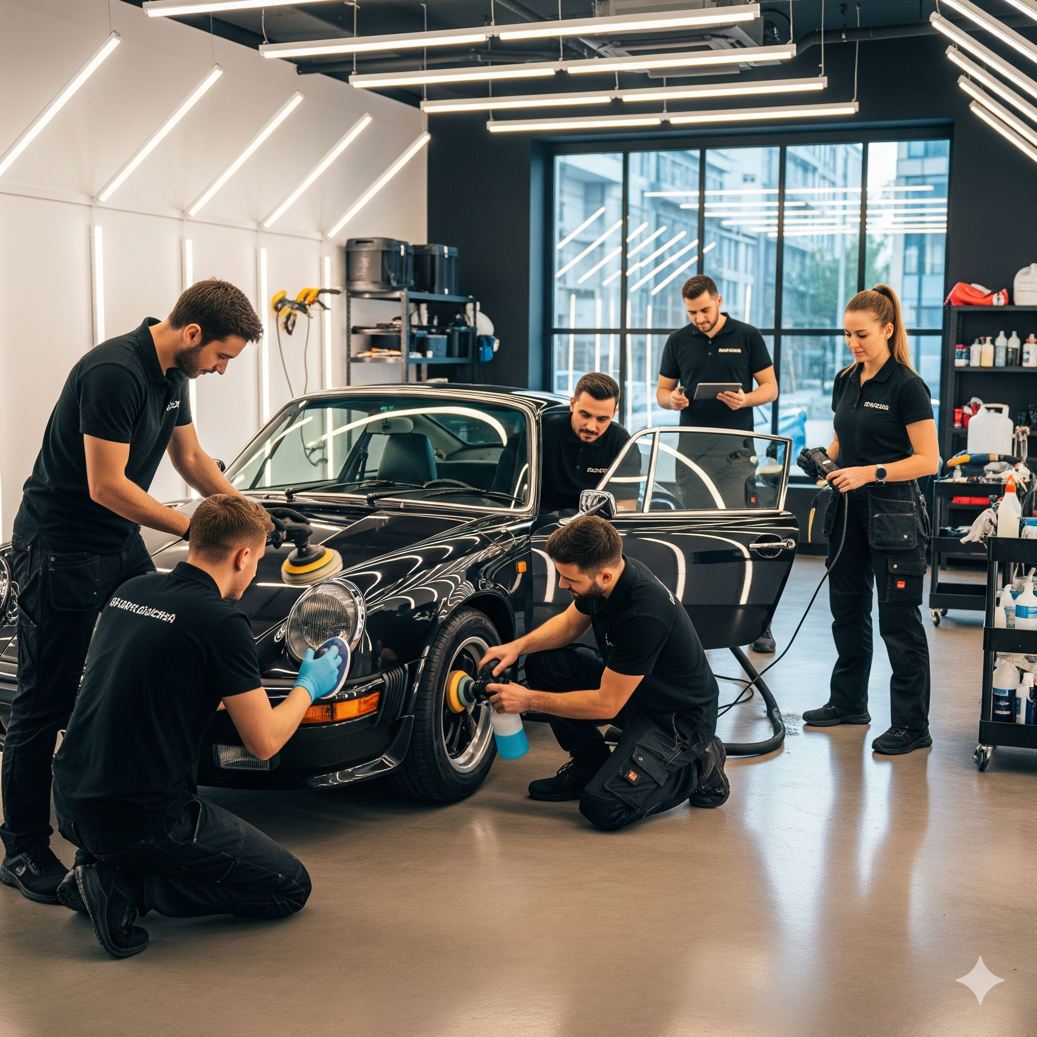 Equipe da Detailing Pro em ação