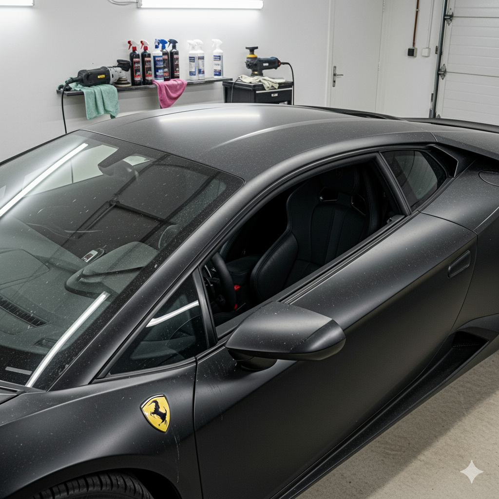 Ferrari antes do polimento